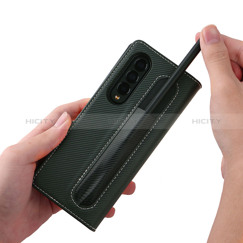 Samsung Galaxy Z Fold3 5G用手帳型 レザーケース スタンド カバー L14Z サムスン 