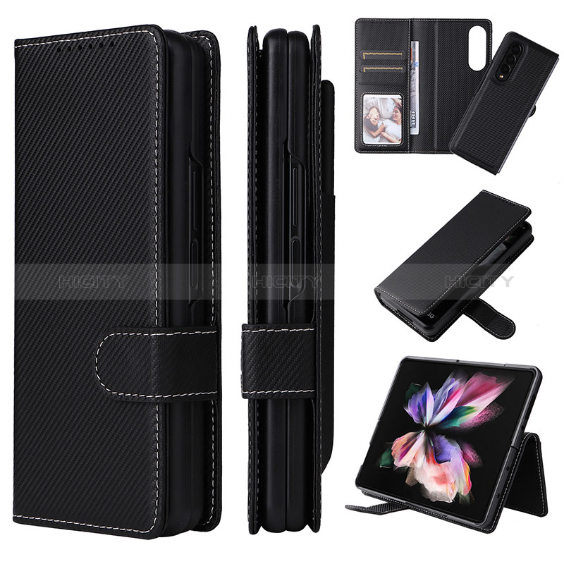 Samsung Galaxy Z Fold3 5G用手帳型 レザーケース スタンド カバー L16Z サムスン 