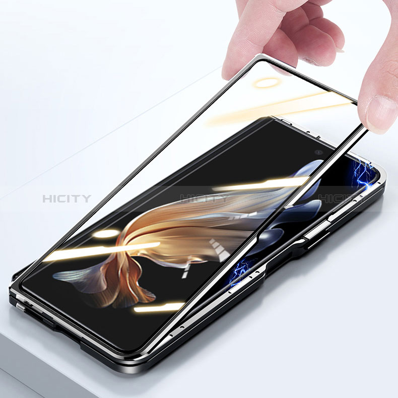 Samsung Galaxy Z Fold3 5G用ケース 高級感 手触り良い アルミメタル 製の金属製 360度 フルカバーバンパー 鏡面 カバー P01 サムスン 