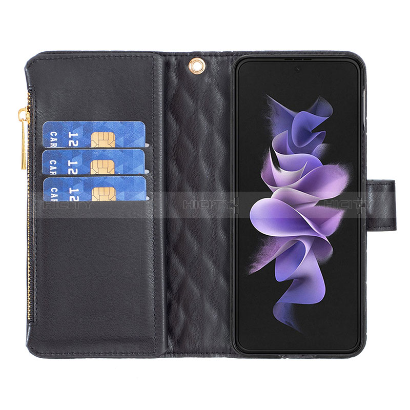Samsung Galaxy Z Fold3 5G用手帳型 レザーケース スタンド カバー B12F サムスン 