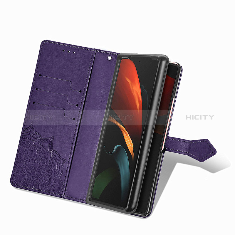 Samsung Galaxy Z Fold3 5G用手帳型 レザーケース スタンド パターン カバー サムスン 