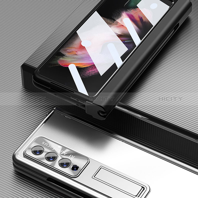 Samsung Galaxy Z Fold3 5G用ハードケース プラスチック 質感もマット カバー H06 サムスン 