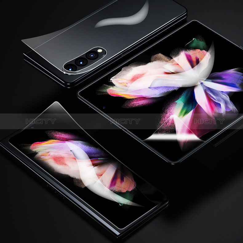 Samsung Galaxy Z Fold3 5G用高光沢 液晶保護フィルム フルカバレッジ画面 サムスン クリア