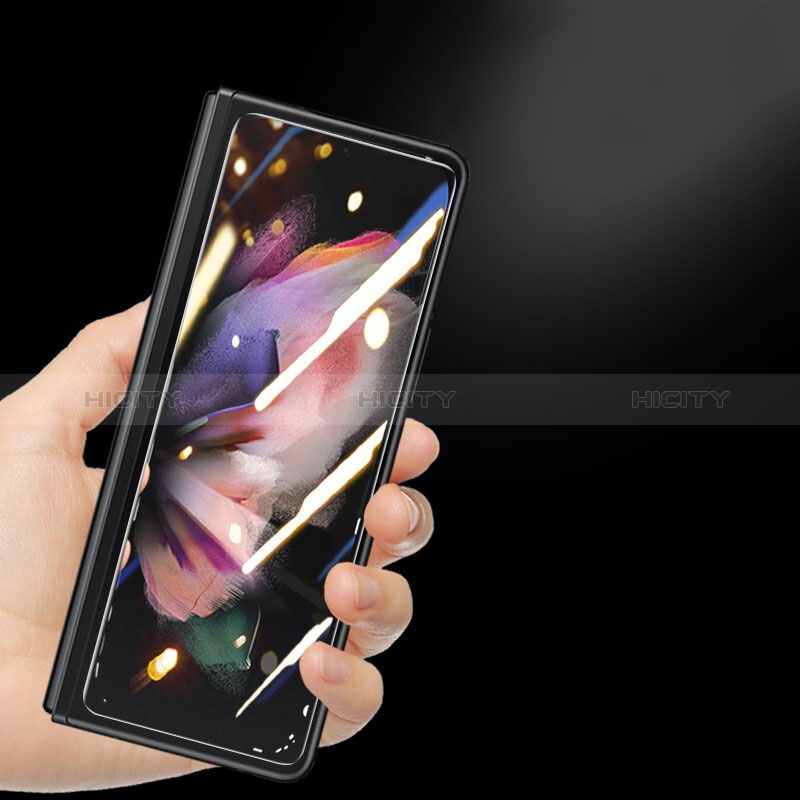 Samsung Galaxy Z Fold3 5G用高光沢 液晶保護フィルム フルカバレッジ画面 反スパイ S01 サムスン クリア