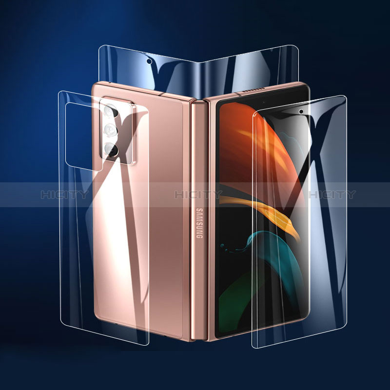 Samsung Galaxy Z Fold3 5G用高光沢 液晶保護フィルム 背面保護フィルム同梱 F06 サムスン クリア