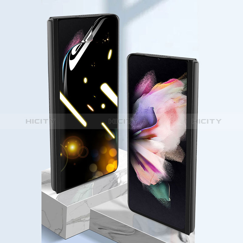 Samsung Galaxy Z Fold3 5G用高光沢 液晶保護フィルム フルカバレッジ画面 反スパイ S02 サムスン クリア