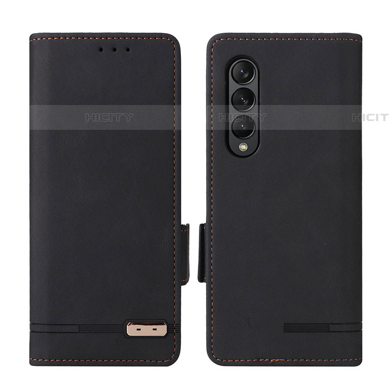 Samsung Galaxy Z Fold4 5G用手帳型 レザーケース スタンド カバー L18Z サムスン ブラック