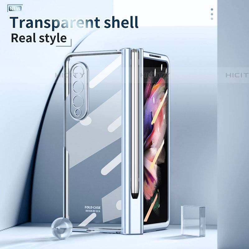 Samsung Galaxy Z Fold4 5G用ハードカバー クリスタル クリア透明 H07 サムスン 