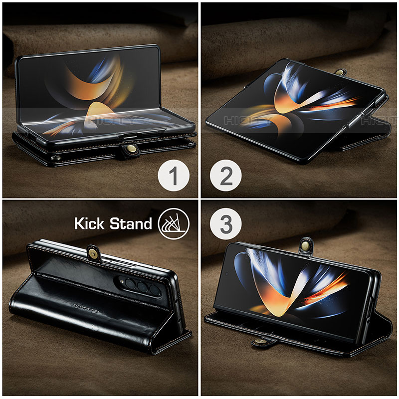 Samsung Galaxy Z Fold4 5G用手帳型 レザーケース スタンド カバー C02S サムスン 