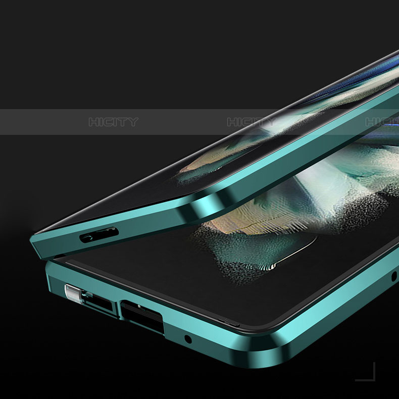 Samsung Galaxy Z Fold4 5G用ケース 高級感 手触り良い アルミメタル 製の金属製 360度 フルカバーバンパー 鏡面 カバー サムスン 