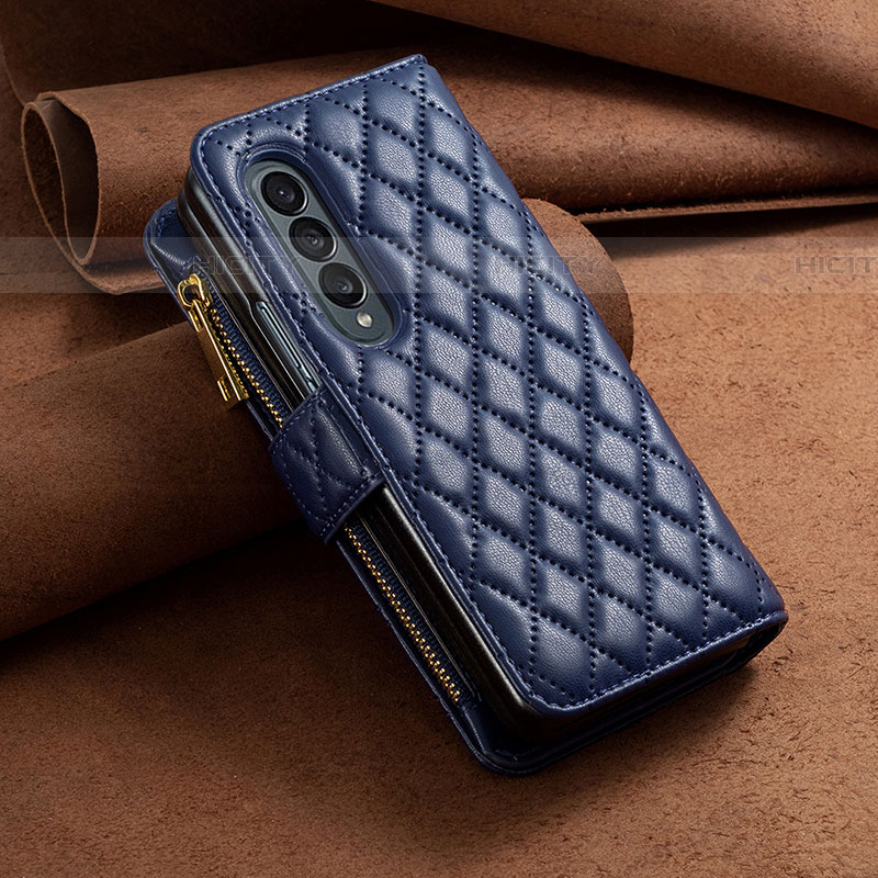 Samsung Galaxy Z Fold4 5G用手帳型 レザーケース スタンド カバー B14F サムスン