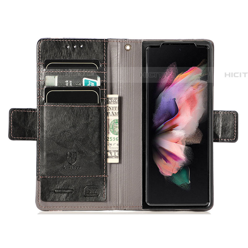 Samsung Galaxy Z Fold4 5G用手帳型 レザーケース スタンド カバー S03D サムスン 