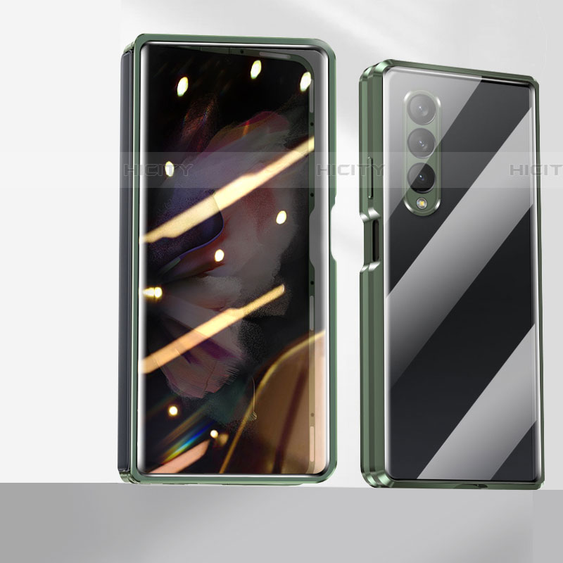 Samsung Galaxy Z Fold4 5G用ケース 高級感 手触り良い アルミメタル 製の金属製 360度 フルカバーバンパー 鏡面 カバー P03 サムスン 