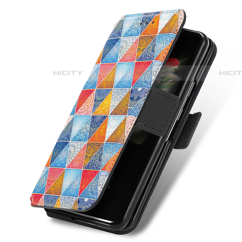 Samsung Galaxy Z Fold4 5G用手帳型 レザーケース スタンド パターン カバー S02D サムスン 