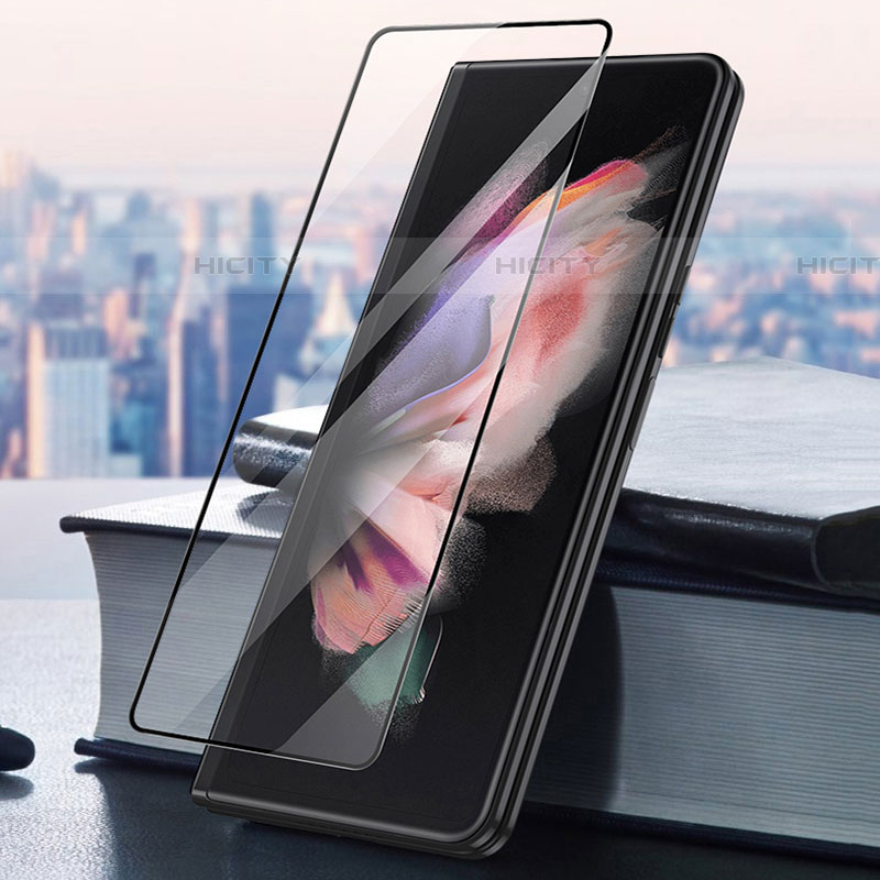 Samsung Galaxy Z Fold4 5G用強化ガラス フル液晶保護フィルム サムスン ブラック