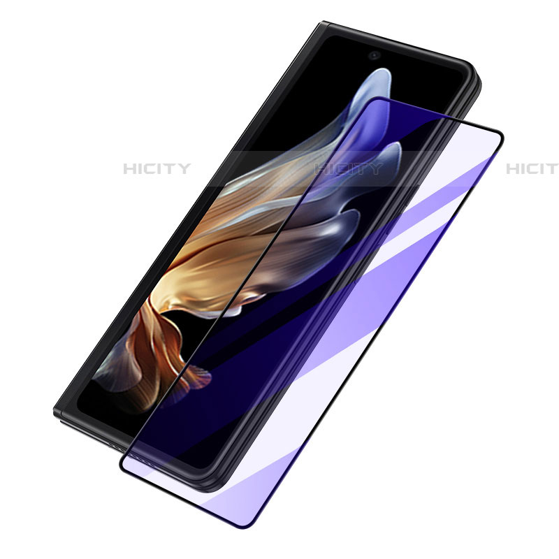 Samsung Galaxy Z Fold4 5G用強化ガラス フル液晶保護フィルム アンチグレア ブルーライト F02 サムスン ブラック