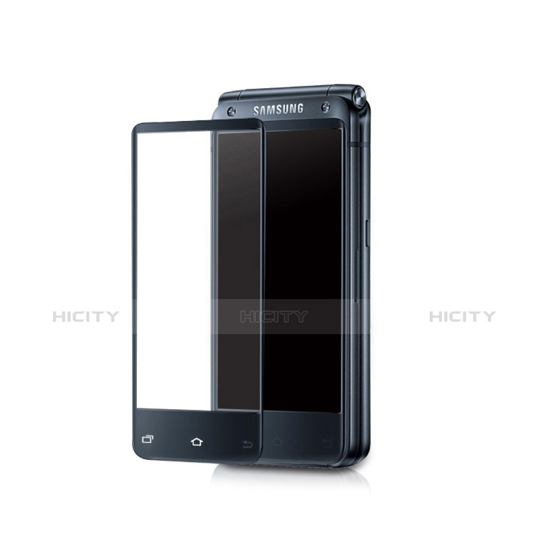 Samsung W(2017)用強化ガラス フル液晶保護フィルム F02 サムスン ブラック