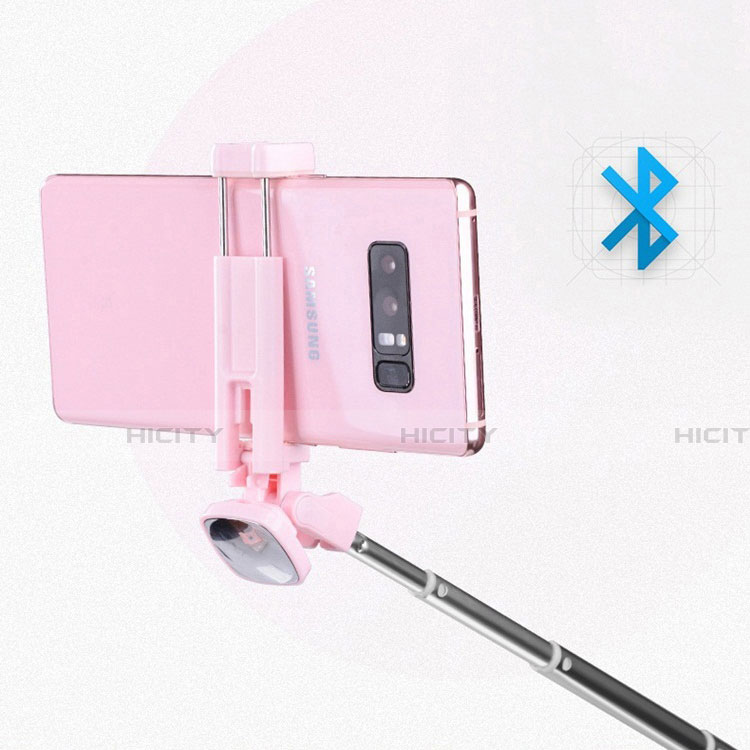 無線 Bluetooth じどり棒 自撮り棒自分撮りスティック 三脚架 セルフィスティック T19 ピンク