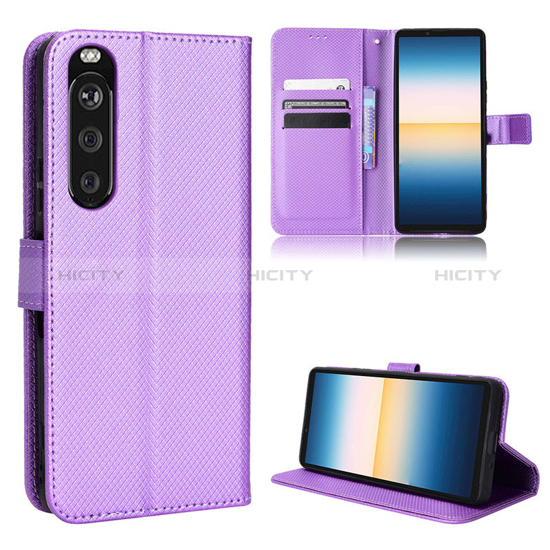 Sony Xperia 1 III用手帳型 レザーケース スタンド カバー BY1 ソニー 