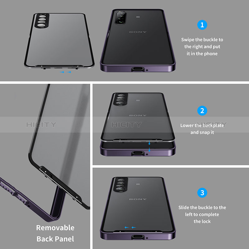 Sony Xperia 1 IV用ケース 高級感 手触り良い メタル兼プラスチック バンパー ソニー 