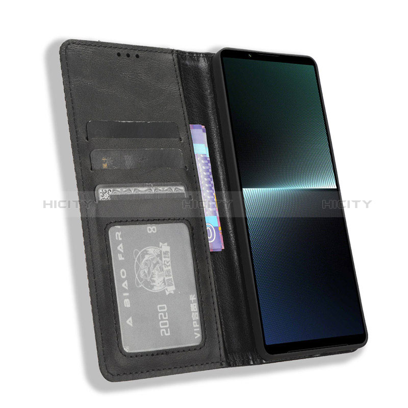 Sony Xperia 1 V用手帳型 レザーケース スタンド カバー BY4 ソニー 