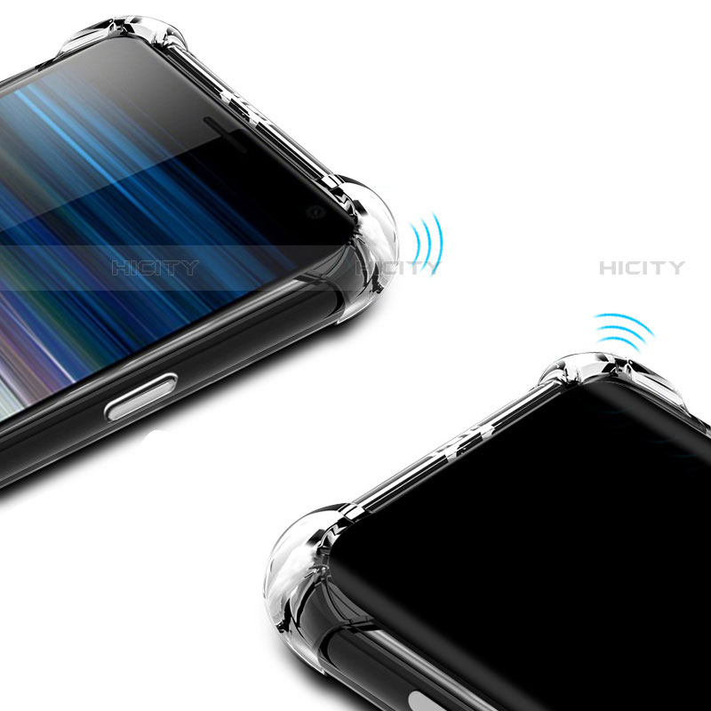 Sony Xperia 10用極薄ソフトケース シリコンケース 耐衝撃 全面保護 クリア透明 T03 ソニー クリア