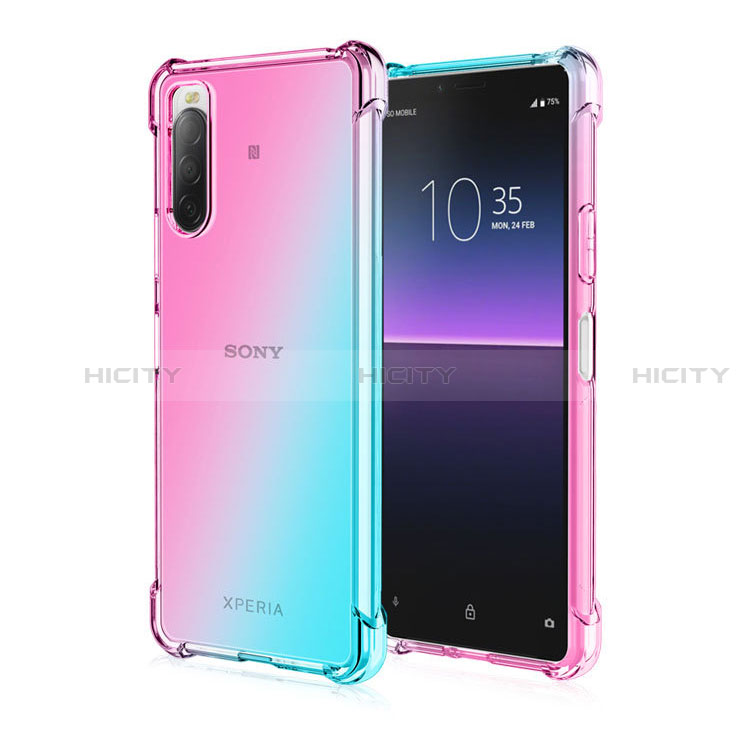 Sony Xperia 10 III用極薄ソフトケース グラデーション 勾配色 クリア透明 ソニー 