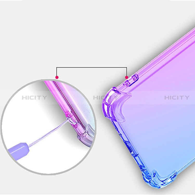 Sony Xperia 10 III Lite用極薄ソフトケース グラデーション 勾配色 クリア透明 ソニー 