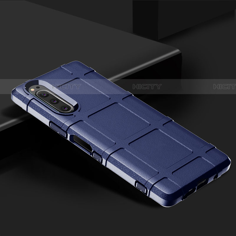 Sony Xperia 5用360度 フルカバー極薄ソフトケース シリコンケース 耐衝撃 全面保護 バンパー ソニー 