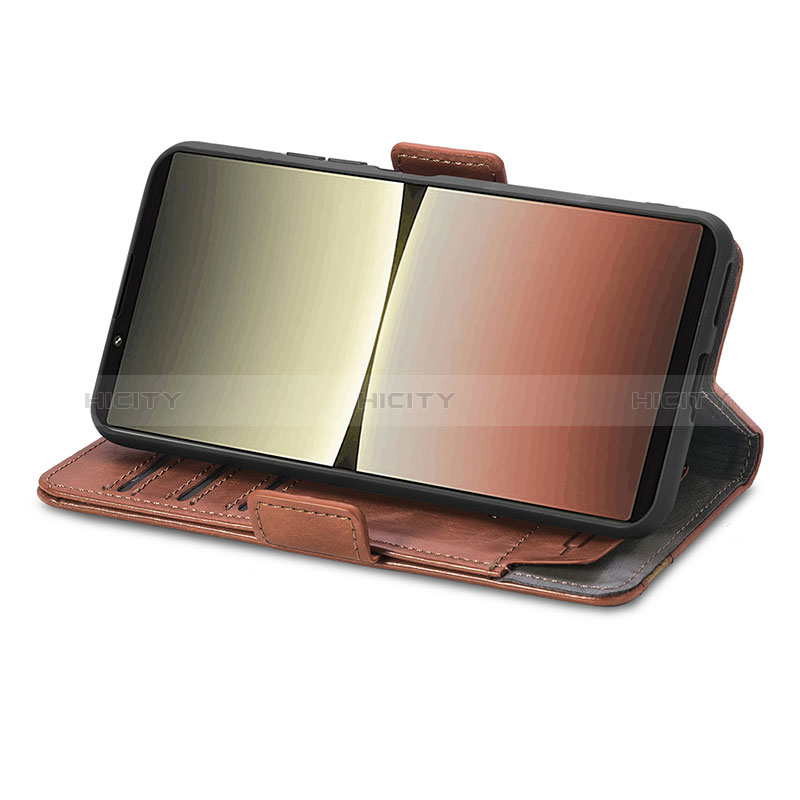 Sony Xperia 5 IV用手帳型 レザーケース スタンド カバー S02D ソニー 