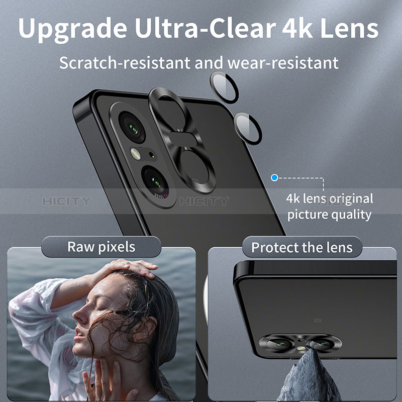 Sony Xperia 5 V用ケース 高級感 手触り良い メタル兼プラスチック バンパー Mag-Safe 磁気 Magnetic LK1 ソニー ブラック