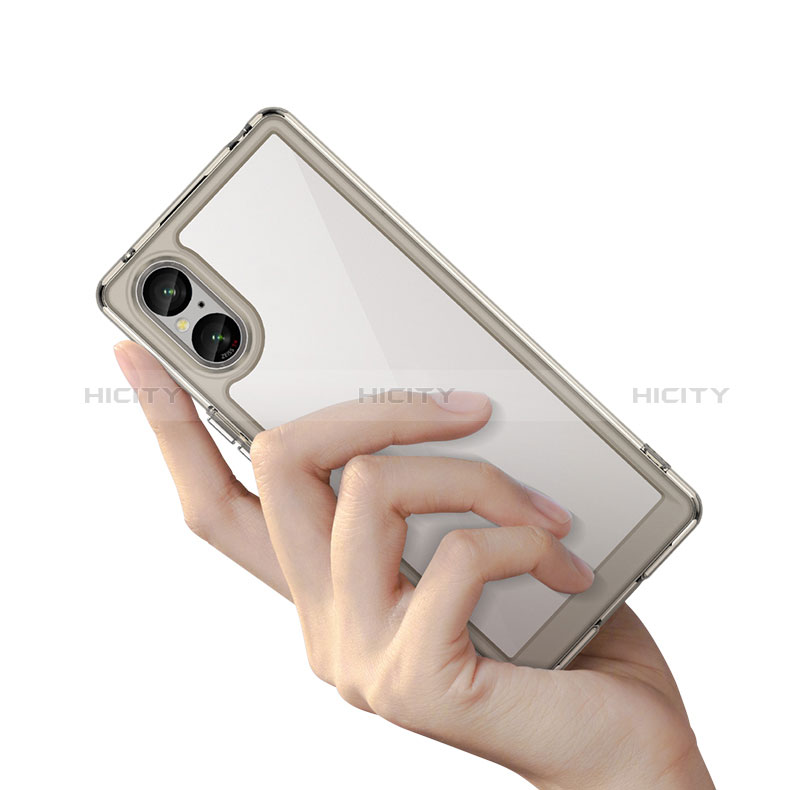 Sony Xperia 5 V用ハイブリットバンパーケース 透明 プラスチック カバー J01S ソニー 