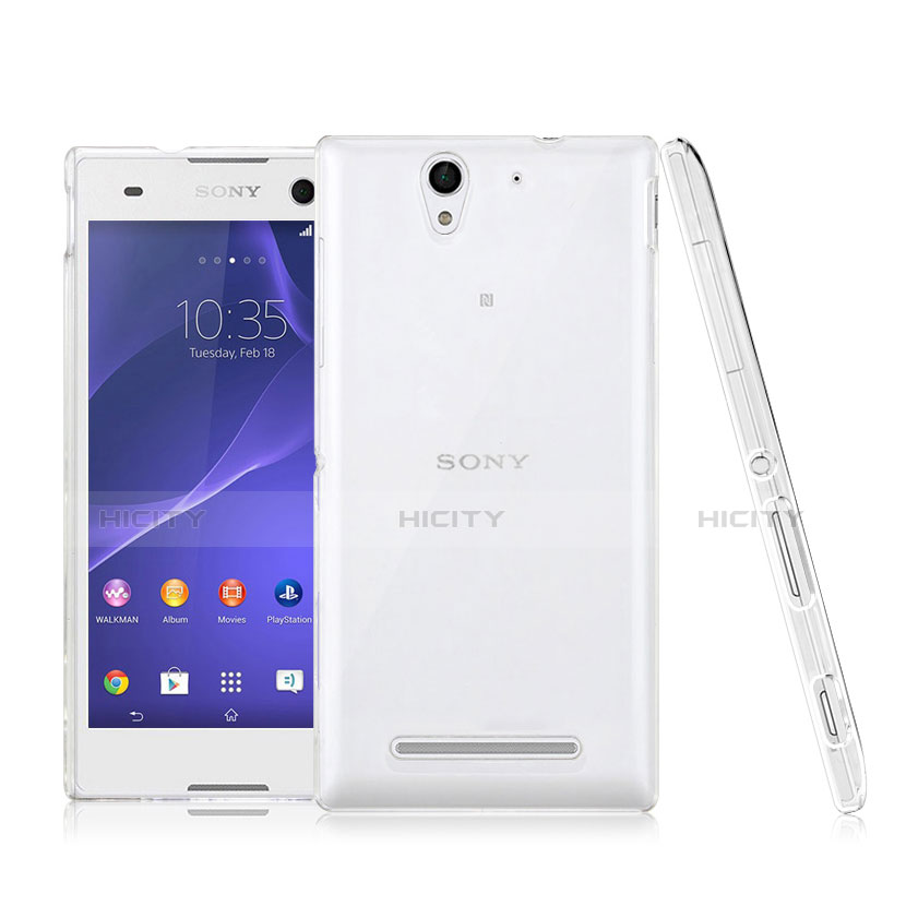 Sony Xperia C3用ハードケース クリスタル クリア透明 ソニー クリア