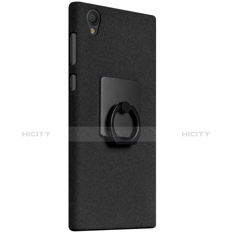 Sony Xperia L1用ハードケース カバー プラスチック アンド指輪 ソニー ブラック