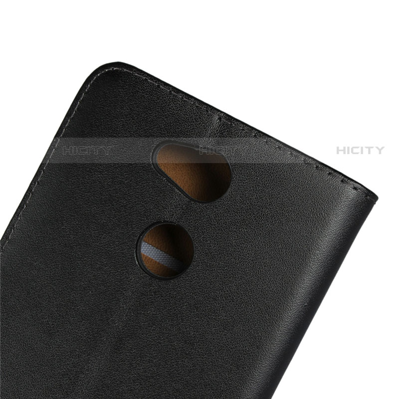 Sony Xperia L2用手帳型 レザーケース スタンド ソニー ブラック