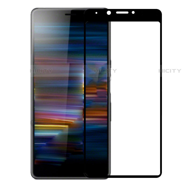 Sony Xperia L3用強化ガラス フル液晶保護フィルム ソニー ブラック