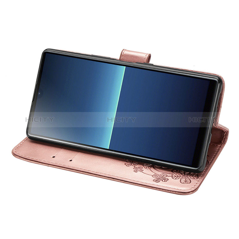 Sony Xperia L4用手帳型 レザーケース スタンド 花 カバー ソニー 