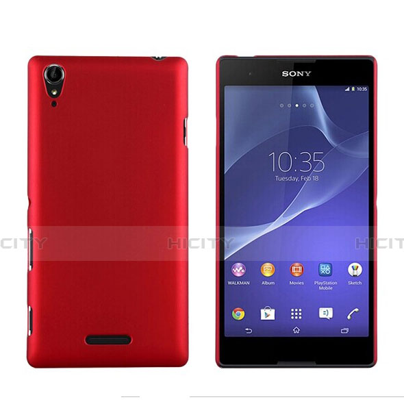 Sony Xperia T3用ハードケース プラスチック 質感もマット ソニー レッド