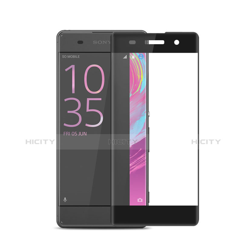 Sony Xperia XA F3111 (2016)用強化ガラス フル液晶保護フィルム ソニー ブラック