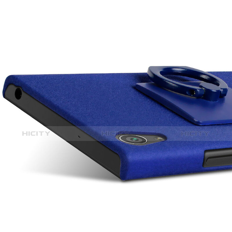 Sony Xperia XA1用ハードケース カバー プラスチック アンド指輪 ソニー ネイビー