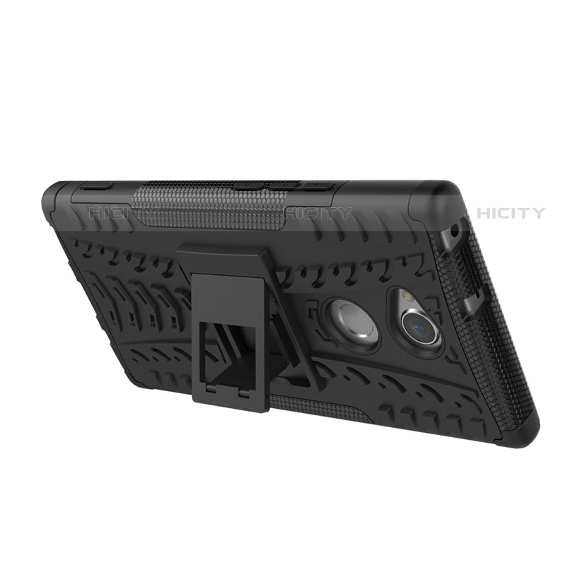 Sony Xperia XA2用ハイブリットバンパーケース スタンド プラスチック 兼シリコーン カバー ソニー 