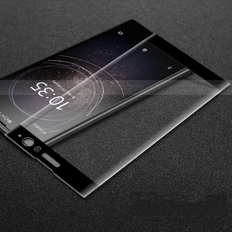 Sony Xperia XA2 Plus用強化ガラス フル液晶保護フィルム F02 ソニー ブラック