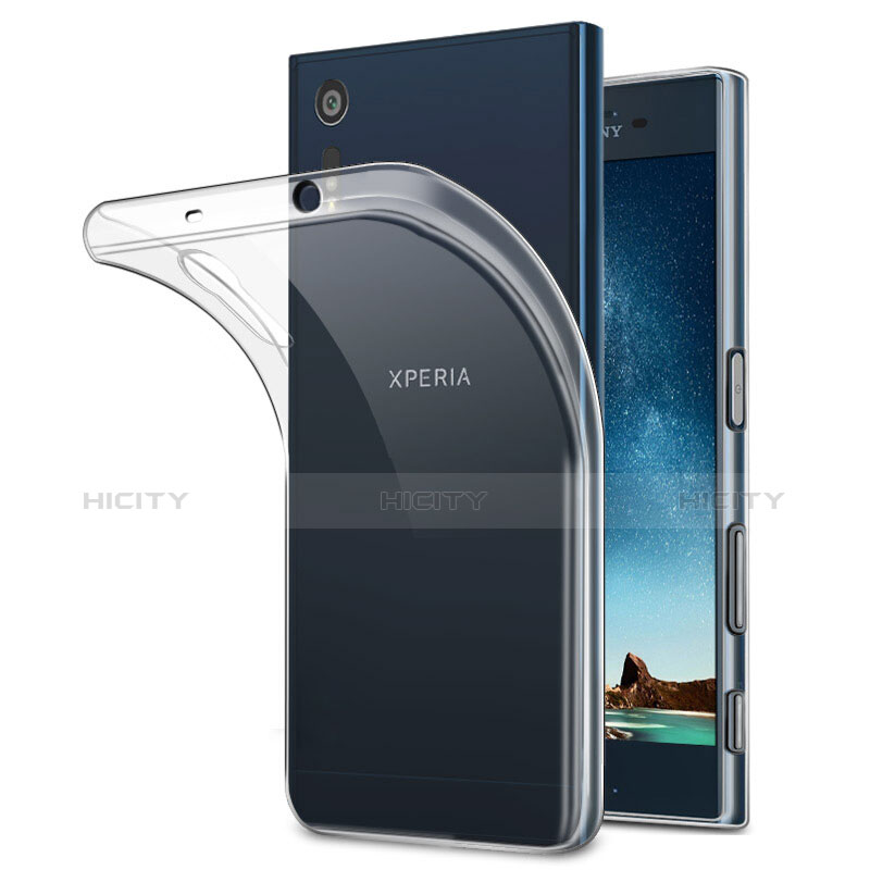 Sony Xperia XZ用極薄ソフトケース シリコンケース 耐衝撃 全面保護 クリア透明 T02 ソニー クリア