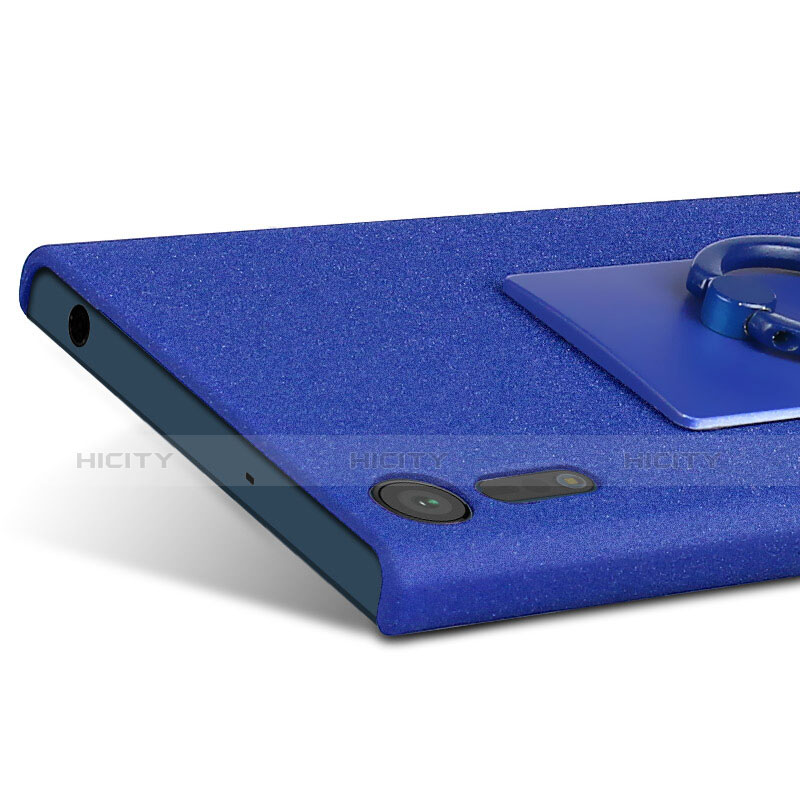 Sony Xperia XZ用ハードケース カバー プラスチック アンド指輪 ソニー ネイビー
