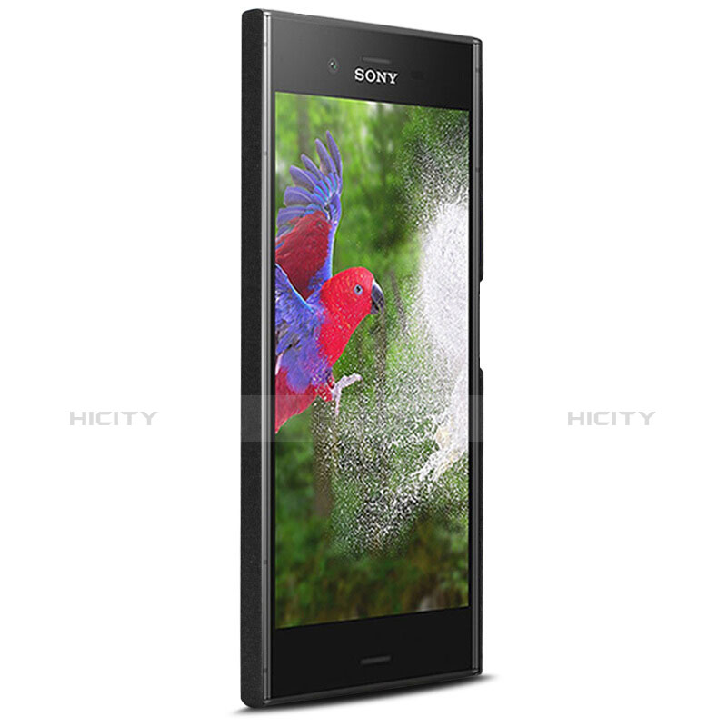 Sony Xperia XZ1用ハードケース カバー プラスチック アンド指輪 ソニー ブラック