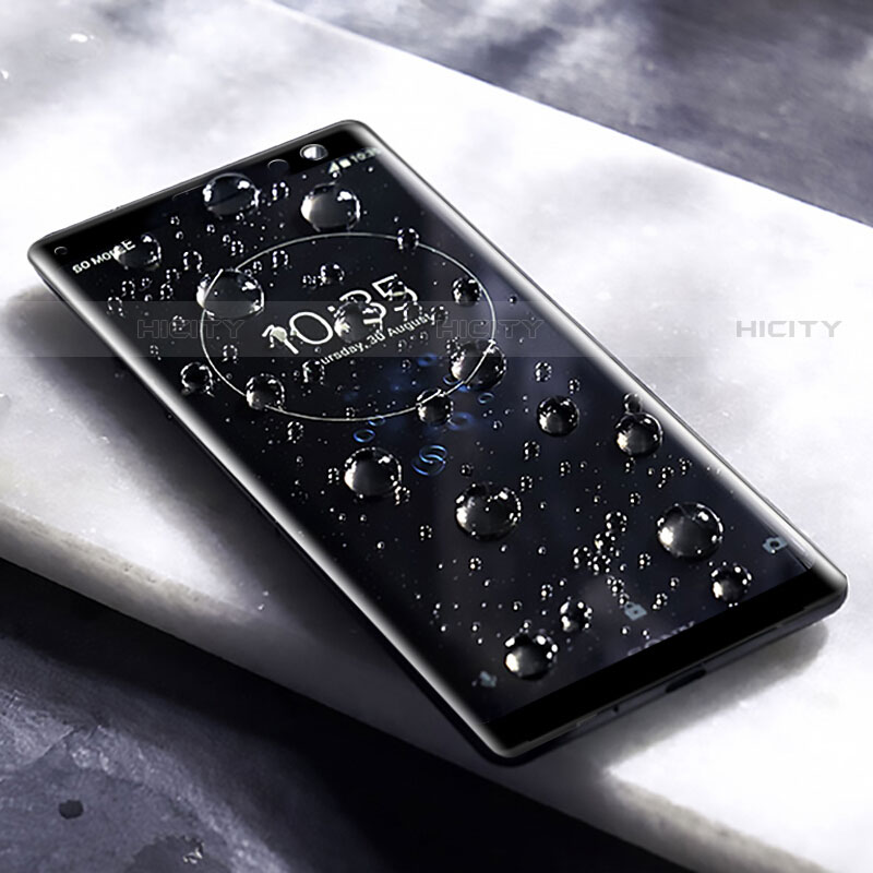 Sony Xperia XZ2用強化ガラス フル液晶保護フィルム F03 ソニー ブラック