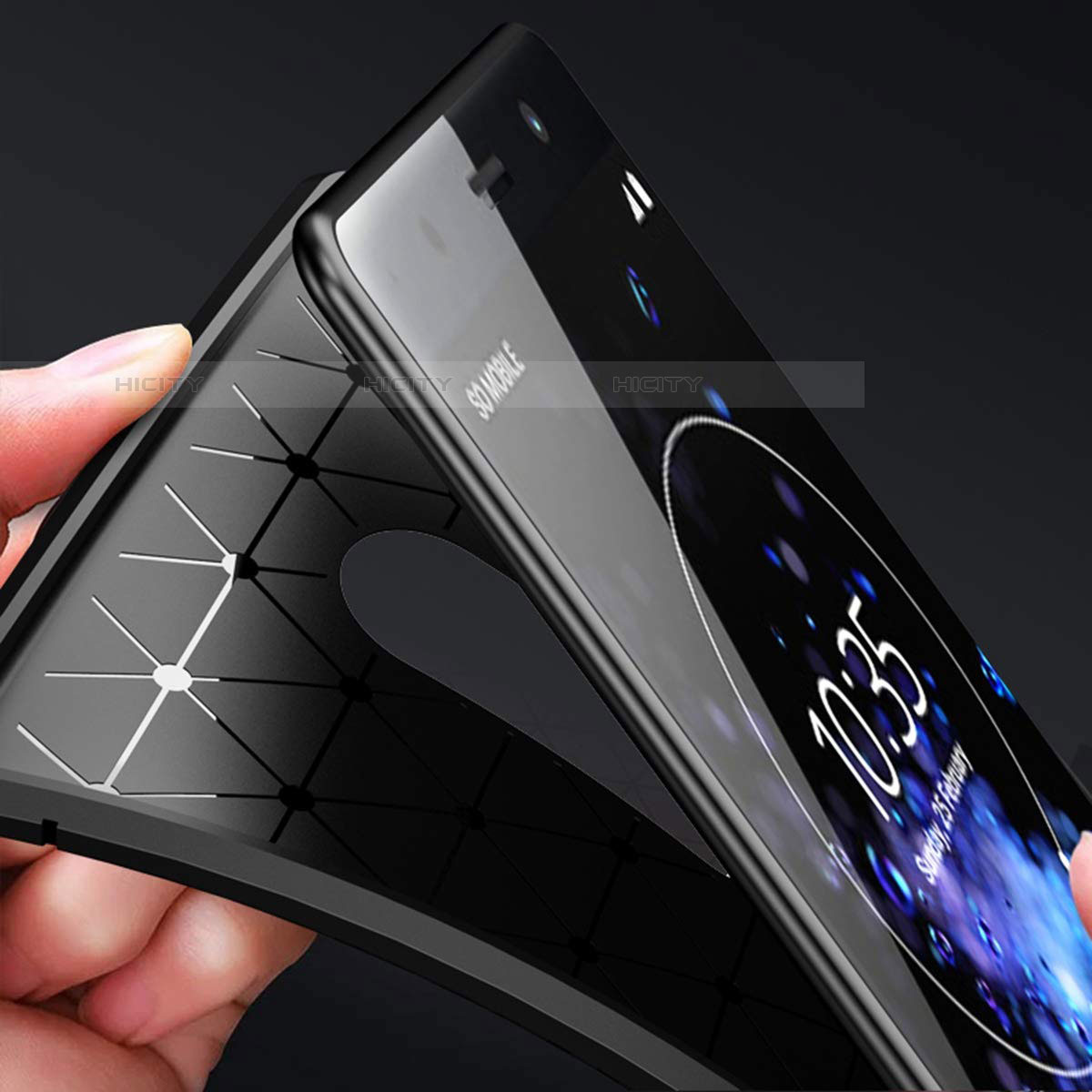 Sony Xperia XZ2 Premium用シリコンケース ソフトタッチラバー ツイル カバー S01 ソニー 