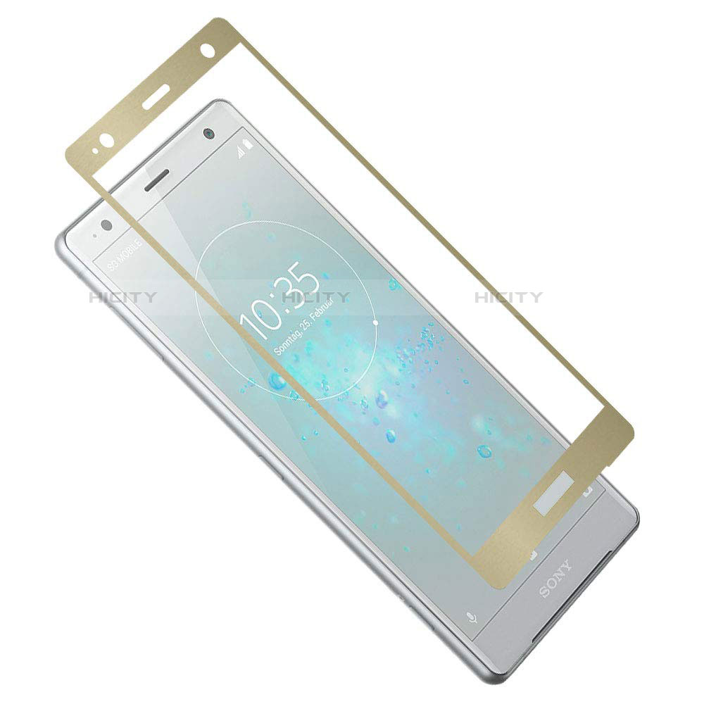 Sony Xperia XZ2 Premium用強化ガラス フル液晶保護フィルム F03 ソニー ゴールド