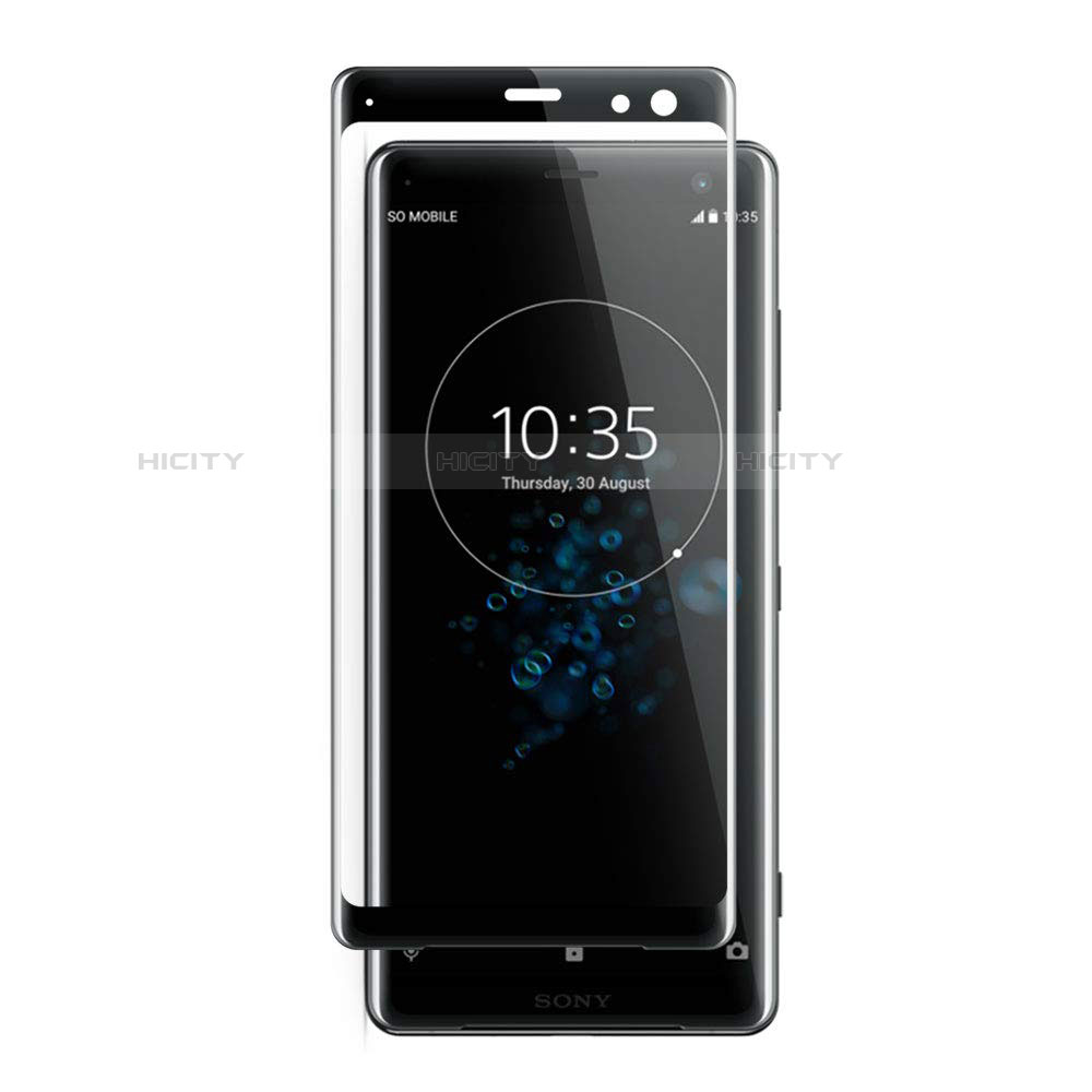 Sony Xperia XZ3用強化ガラス フル液晶保護フィルム F02 ソニー ブラック