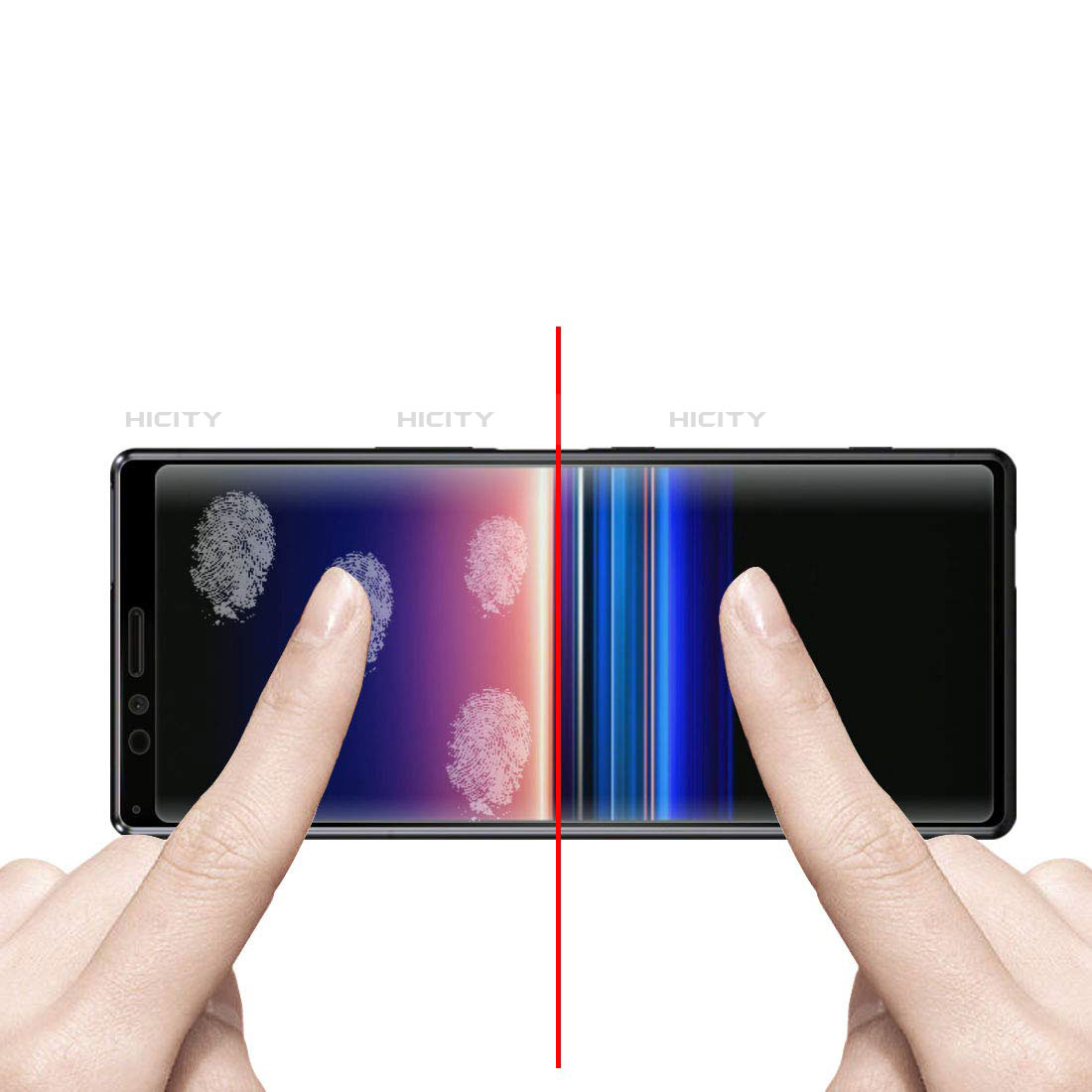 Sony Xperia XZ4用強化ガラス フル液晶保護フィルム ソニー ブラック